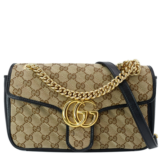 Gucci Small GG Canvas Marmont Crossbody bag (SHG-Sga3D4) – LuxeDH