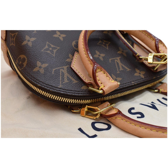Alma bb fabric handbag Louis Vuitton Brown in Cloth - 35367880