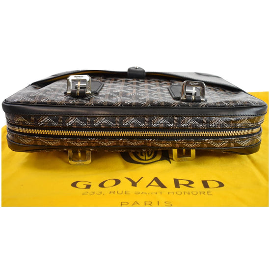 GOYARD Goyardine Ambassade PM Briefcase Grey 537509