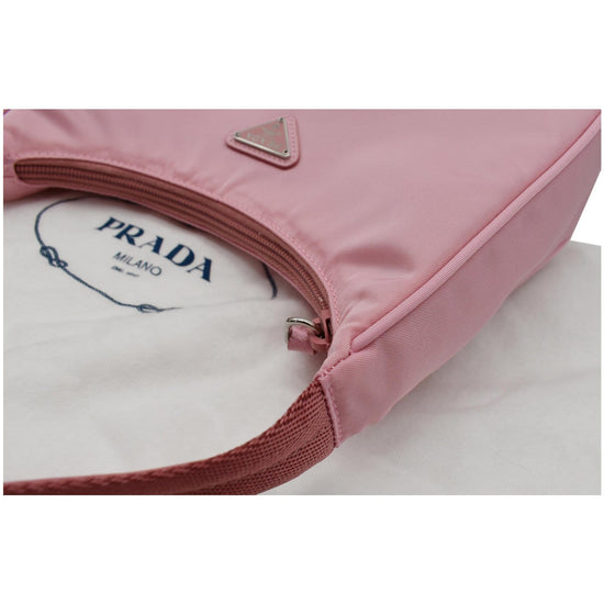 Prada Re-Edition 2000 Nylon Mini Pink in Nylon with Silver-tone - US