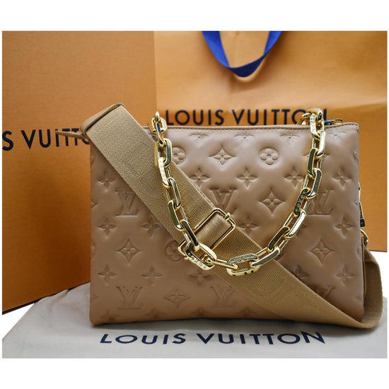 Louis Vuitton Coussin PM Green with Black Strap, Preowned in Box