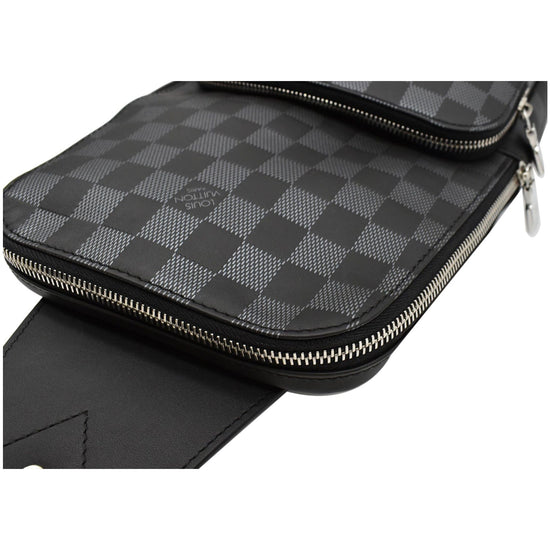 Louis Vuitton Avenue Sling Bag Damier Graphite Canvas Black Shoulder B –  EliteLaza