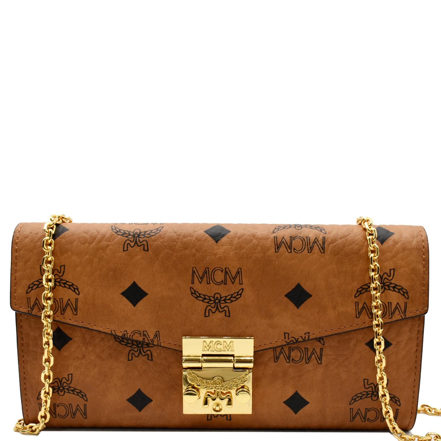 Small Millie Crossbody in Visetos Cognac