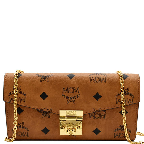 MCM Brown Visetos Patricia Crossbody Bag Leather Pony-style calfskin  ref.345994 - Joli Closet