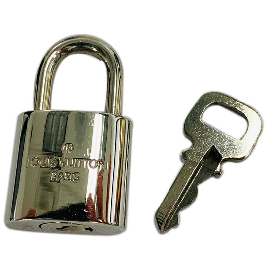 Louis Vuitton #309 Silver Padlock and Key Set Excellent Lock with