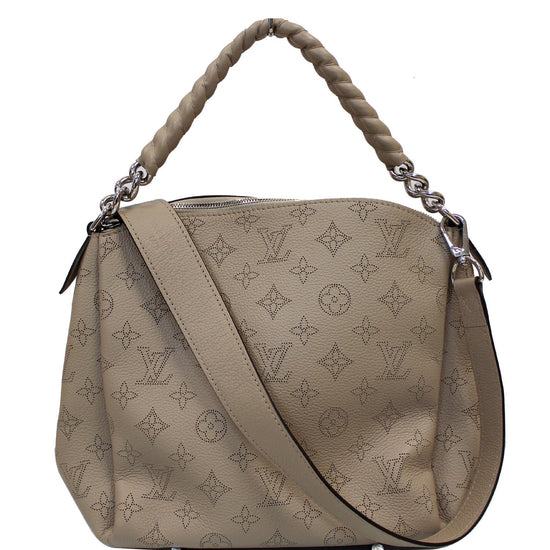 LOUIS VUITTON black Mahina leather BABYLONE CHAIN BB Shoulder Bag at 1stDibs