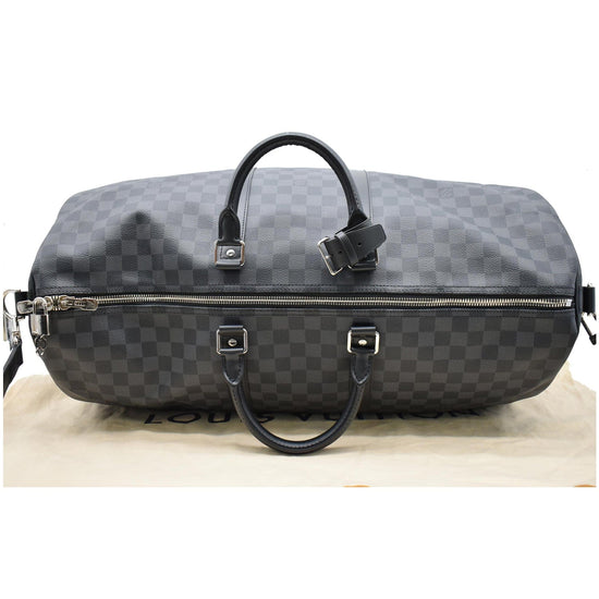 Pack for the long holiday weekend with this Louis Vuitton Damier Graphite  Keepall! 😍 Call or text us at ***-***-****…