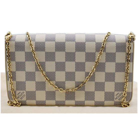 White Louis Vuitton Damier Azur Pochette Felicie Crossbody Bag – Designer  Revival