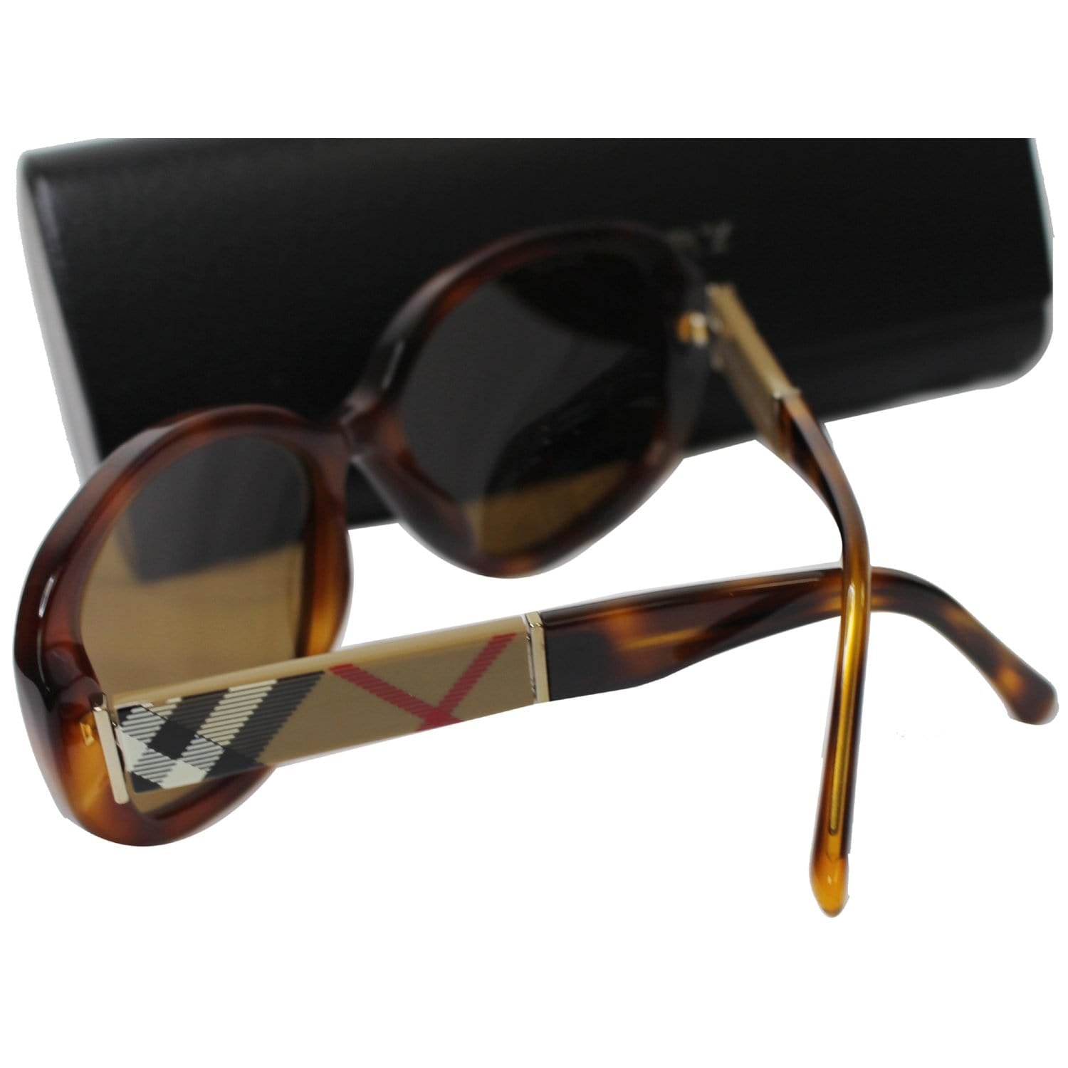 BURBERRY Nova Check B4159 Polarized Sunglasses Havana