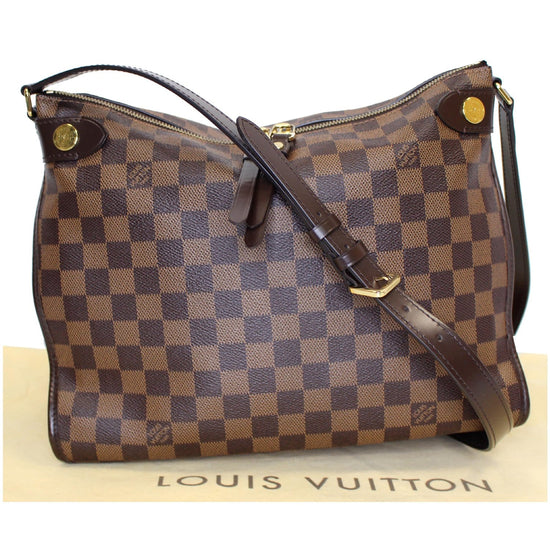 Louis Vuitton Duomo Damier Ebene Handbag Satchel Women Brown Purse