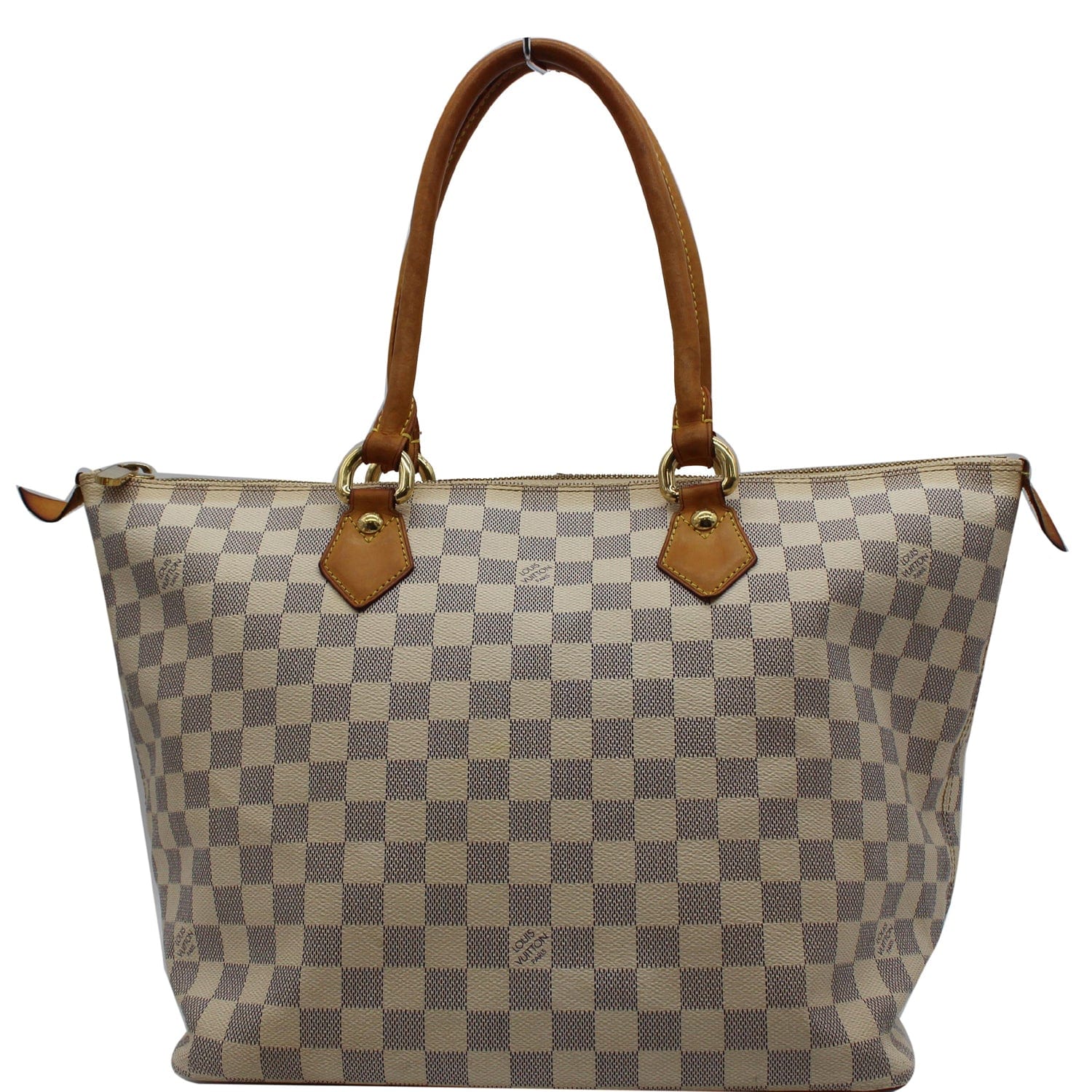 LOUIS VUITTON Saleya MM Damier Azur Tote Bag White - 15% OFF