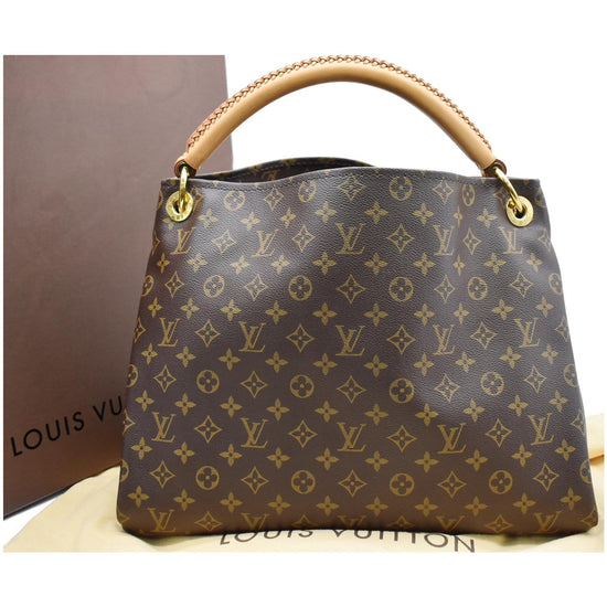 Louis Vuitton Brown Monogram Coated Canvas Artsy mm Gold Hardware, 2021-2022 (Like New), Womens Handbag