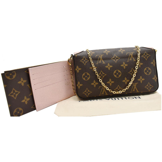 Louis Vuitton Monogram Pink Dog Pochette Felicie Crossbody 1217lv24