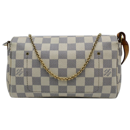 LOUIS VUITTON Favorite PM Damier Azur Crossbody Bag White-US