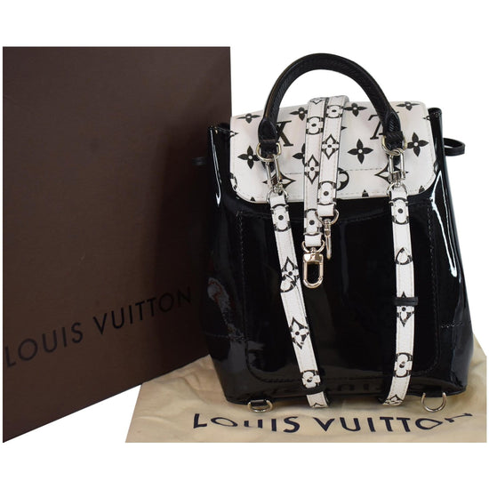 LOUIS VUITTON Patent Monogram Hot Springs Backpack Black 1287187