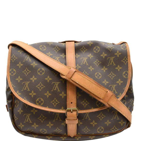 Brown Louis Vuitton Monogram Saumur 35 Crossbody Bag – Designer Revival