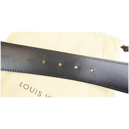 LOUIS VUITTON Initial Belt Damier Graphite Leather 110/44 M9808 WITH  RECEIPT