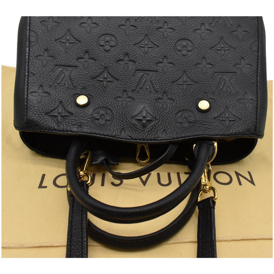 Montaigne leather crossbody bag Louis Vuitton Black in Leather - 27851650