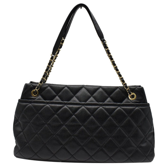 CHANEL Black Caviar Leather Modern Chain Tote Bag – JDEX Styles