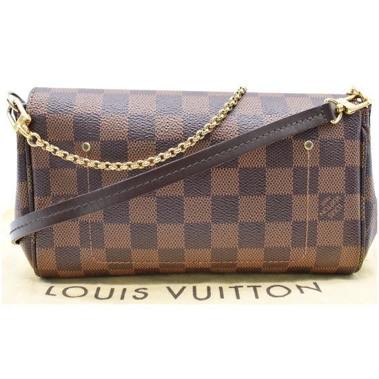 LOUIS VUITTON Favorite PM Damier Ebene Crossbody Bag Brown - 20% OFF