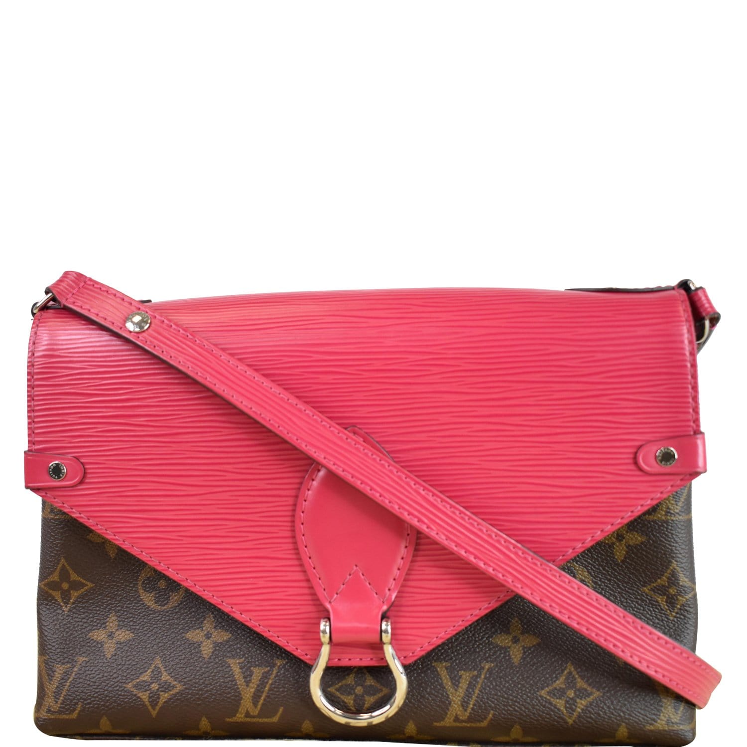 Louis Vuitton Fuchsia Epi Leather and Monogram Canvas Saint Michel