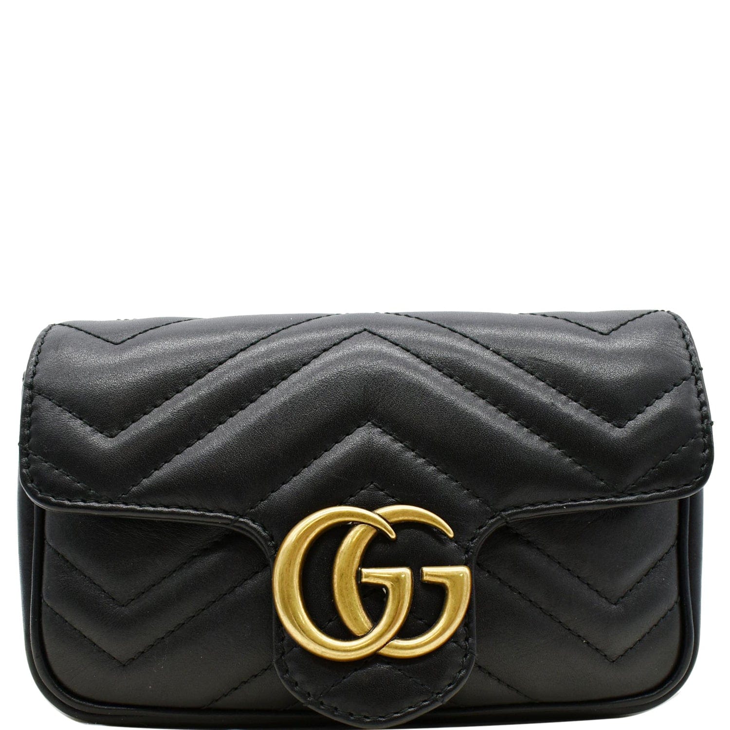 Buy Gucci GG Marmont Matelassé Leather Super Mini Bag 'Black' - 476433  DTDCT 1000