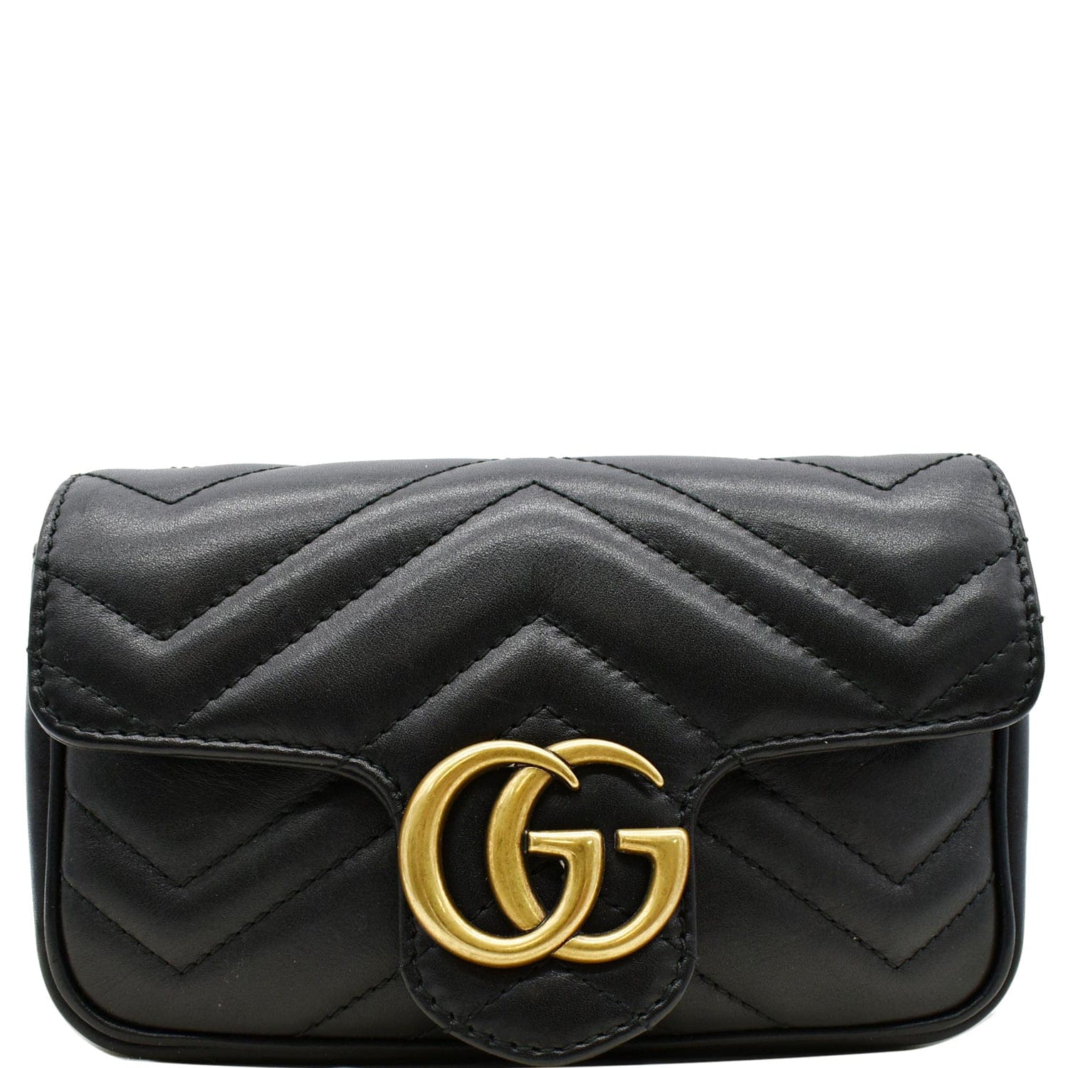 Gucci Mini GG Marmont Matelassé Phone Bag - Black Crossbody Bags, Handbags  - GUC1105921