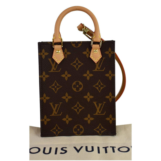Louis Vuitton Petit Sac Plat Monogram Brown in Coated Canvas with