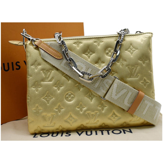 Louis Vuitton Taupe Monogram Embossed Coussin PM Bag Louis Vuitton