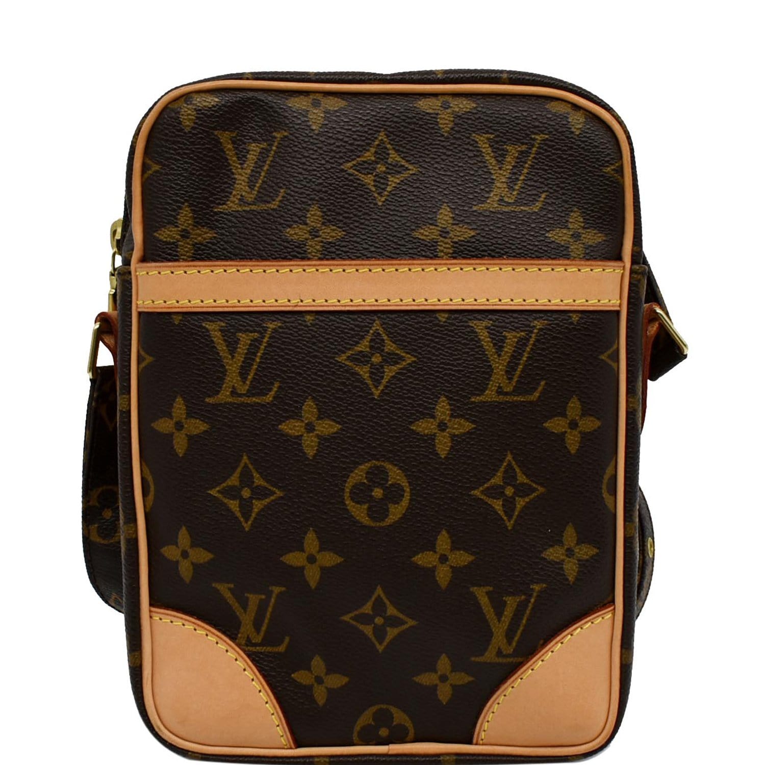 Louis Vuitton Shadow Monogram Danube PM in Black Crossbody Shoulder Handbag