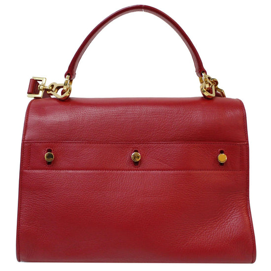 YVES SAINT LAURENT Muse Two Medium Calfskin Satchel Shoulder Bag Red