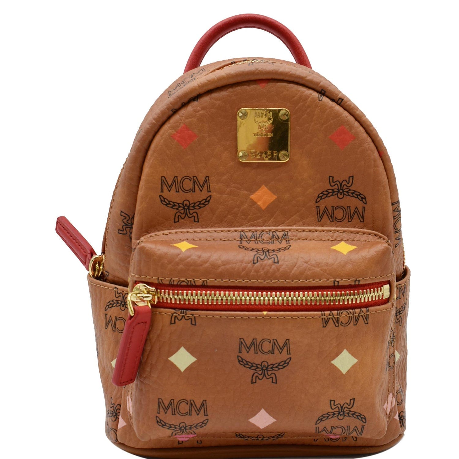 Mcm Small Stark Backpack Cognac