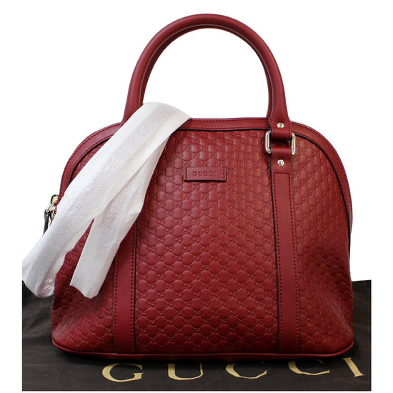 Gucci Guccissima Medium Bree Red Dome Shoulder Bag. Made in Italy. No  inclusions ❤️