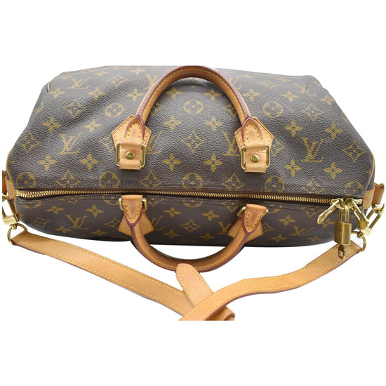 Louis Vuitton Speedy Bandouliere Monogram 35 Brown in Toile Canvas/Vachetta  with Gold-tone - US