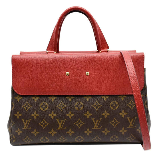 Louis Vuitton LOUIS VUITTON Almintou 2way Handbag Brown X Red