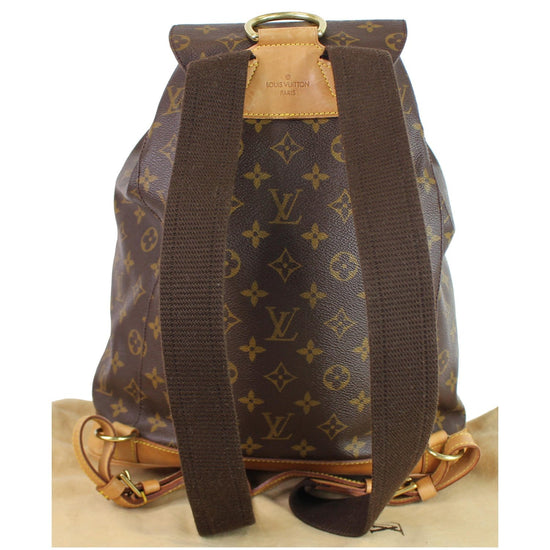 Louis+Vuitton+Montsouris+Backpack+GM+Brown+Canvas for sale online