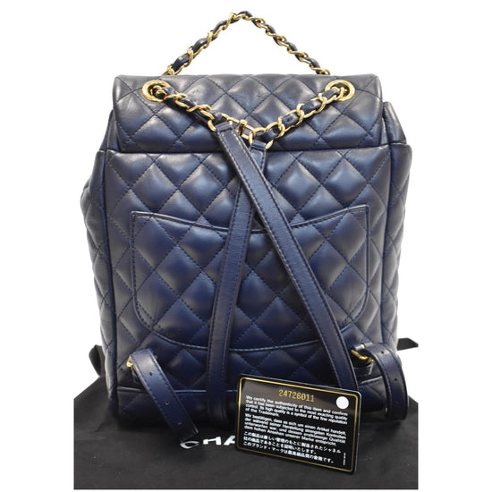 Chanel Small Urban Spirit Backpack 17K Black Quilted Calfskin Gold Hardware