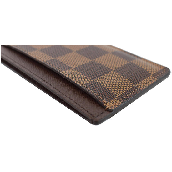 Louis Vuitton Business Card Holder Damier Ebene Brown in Canvas - GB