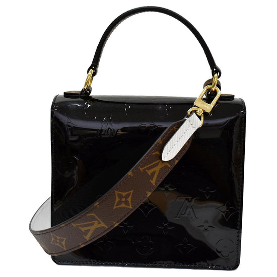 FWRD Renew Louis Vuitton Vernis Flower Lexington Shoulder Bag in Black