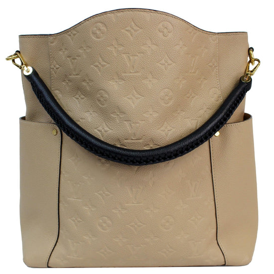 LOUIS VUITTON Bagatelle Monogram Empreinte Leather Shoulder Bag Beige