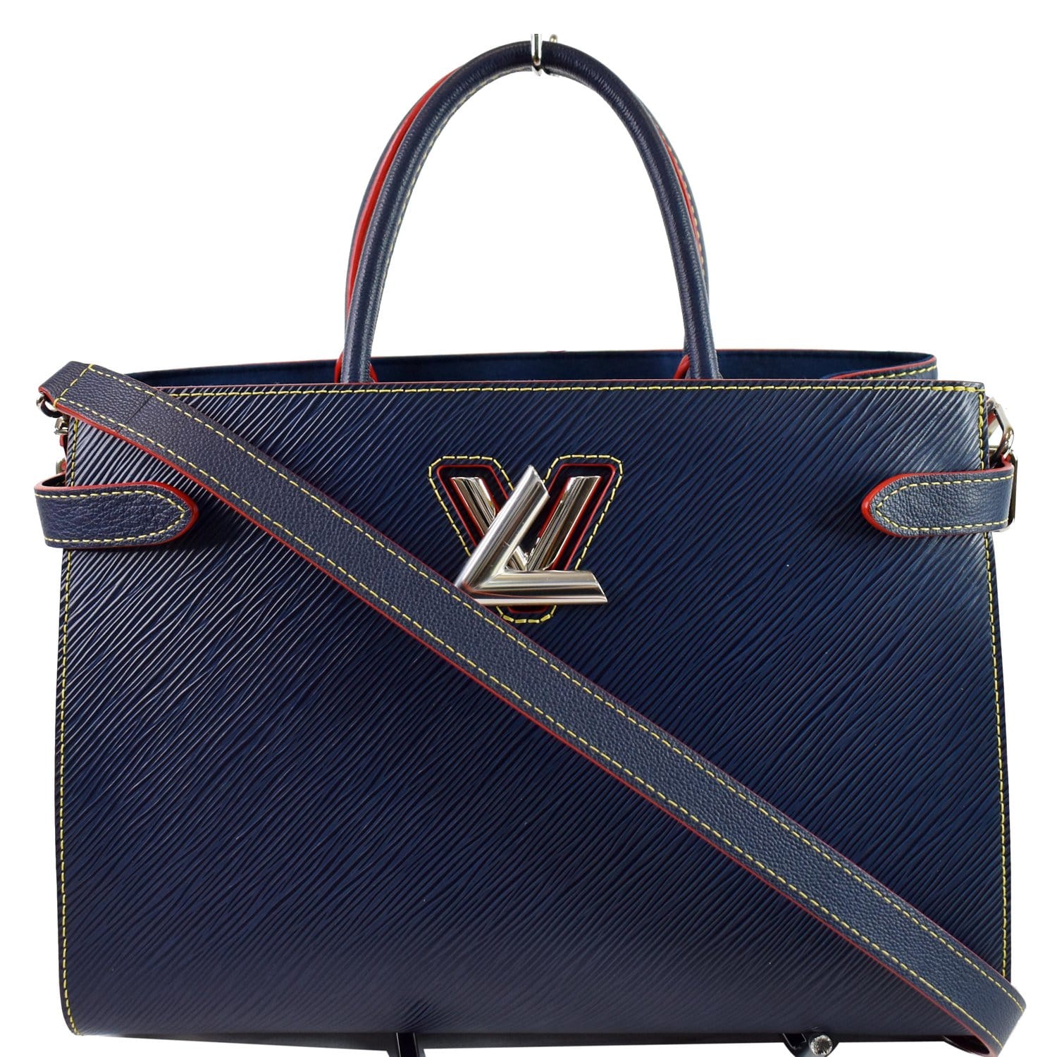 LOUIS VUITTON Twist Epi Leather 2Way Tote Bag Indigo