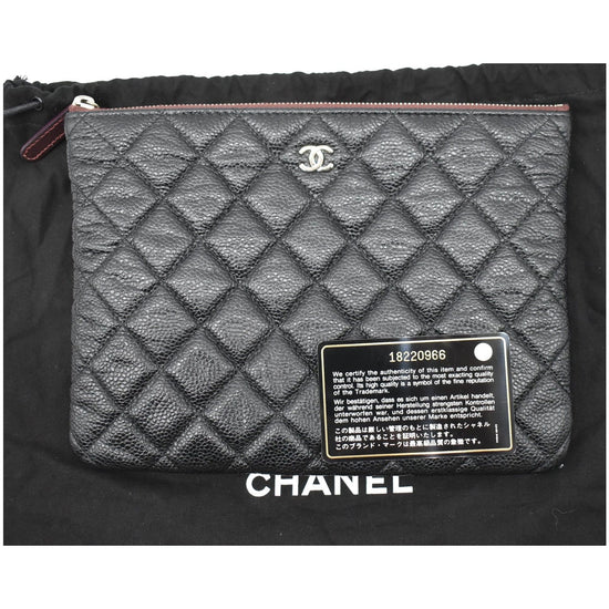 Chanel large O-Case Pouch Caviar Leather — LSC INC