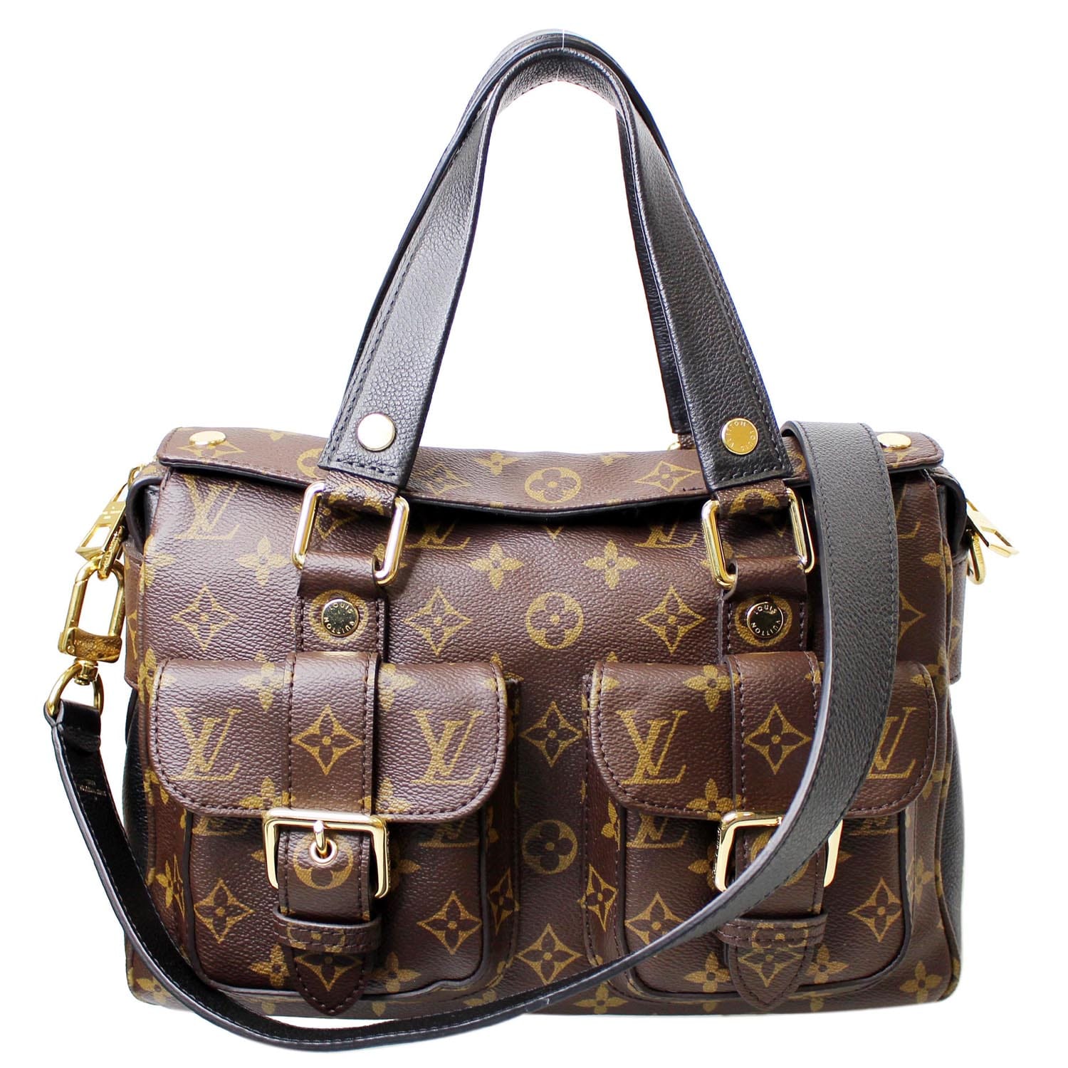 LOUIS VUITTON Monogram Manhattan NM Black 260457