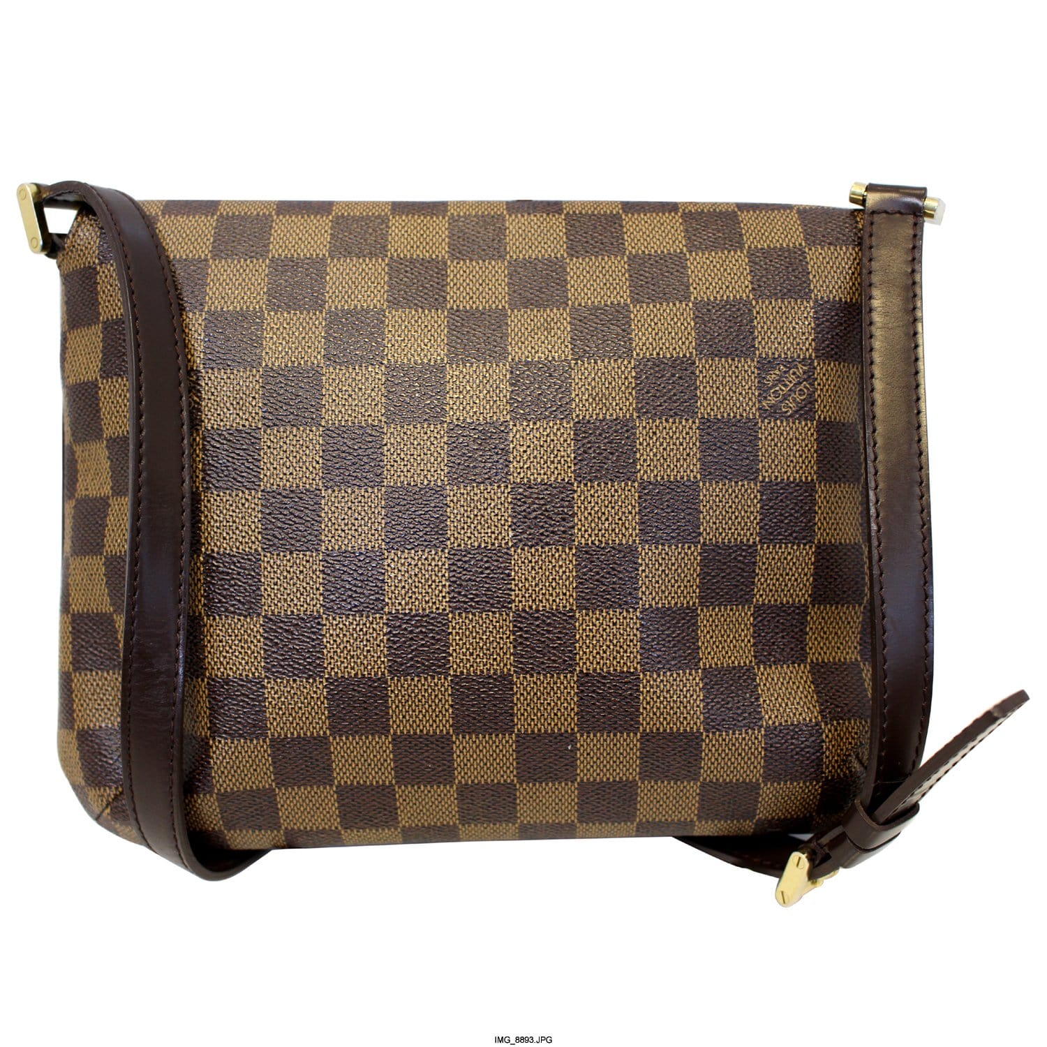 LOUIS VUITTON Musette Tango Damier Ebene Short Strap Shoulder Bag