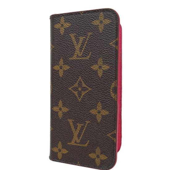 LOUIS VUITTON IPHONE 7/8 Folio Monogram Rose Phone Case M61906 USED  W/Receipt