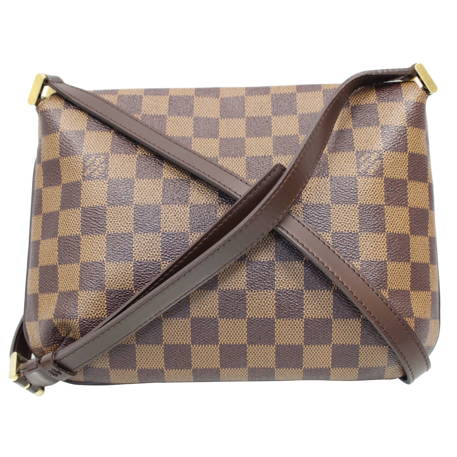 LOUIS VUITTON Musette Tango Long Strap Damier Ebene Crossbody Bag Brow