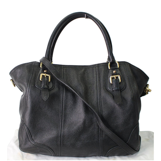 Prada Brown Cervo Antik Deerskin Large Shoulder Bag at Jill's Consignment