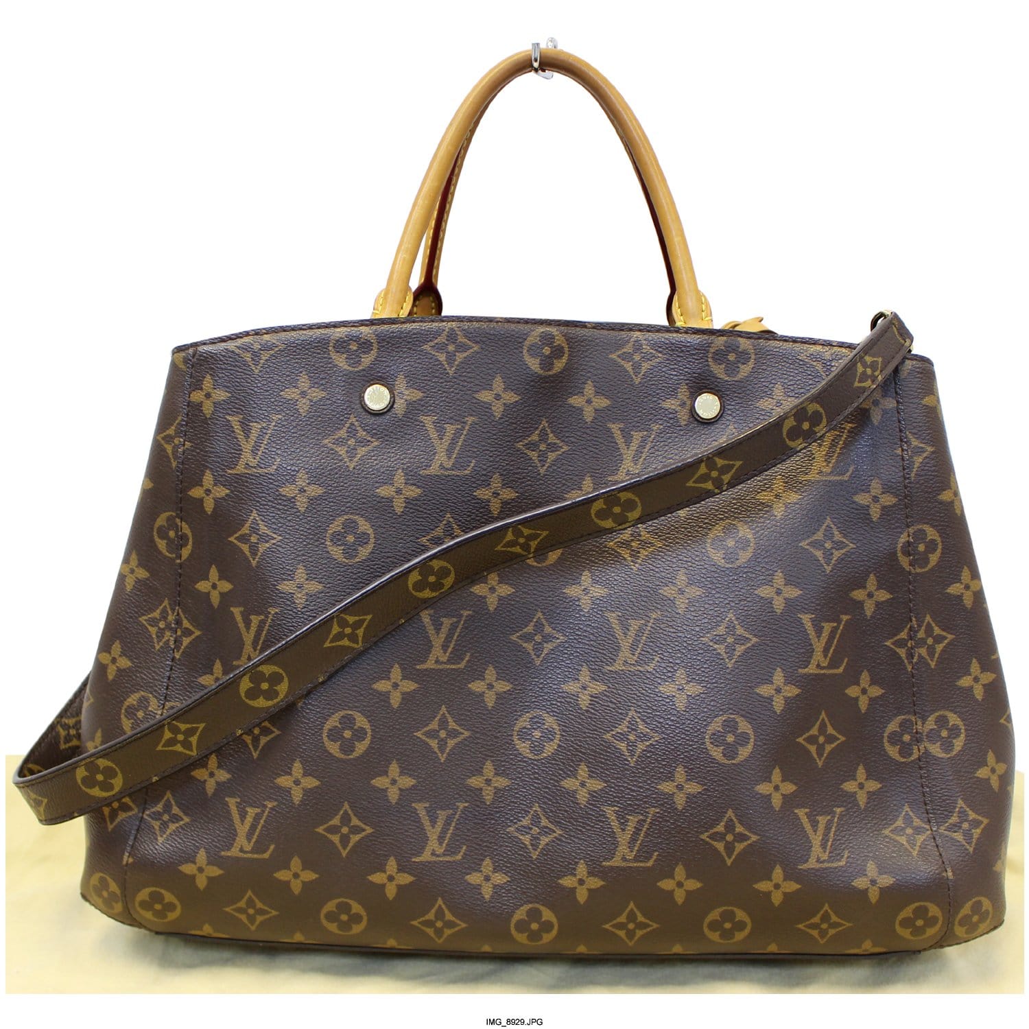 LOUIS VUITTON Montaigne GM Monogram Canvas Shoulder Handbag-US