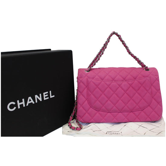 CHANEL Caviar Quilted Jumbo Double Flap Light Pink 1261757