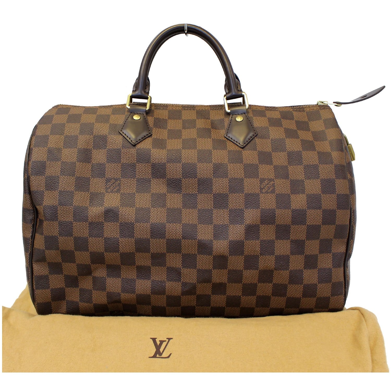 LOUIS VUITTON Speedy 30 Damier Ebene Satchel Bag Brown-US